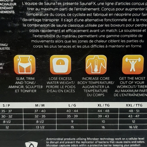 SaunaFX Men's Neoprene Sauna Vest & Sauna Short Large Workout Black Gray Trim - Picture 6 of 6